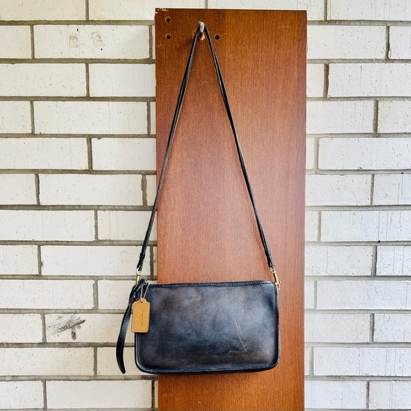 Coach Handbags - Vintage Coach Bag, Authentic Full Grain Leather Coach Crossbody Bag Worn Purse